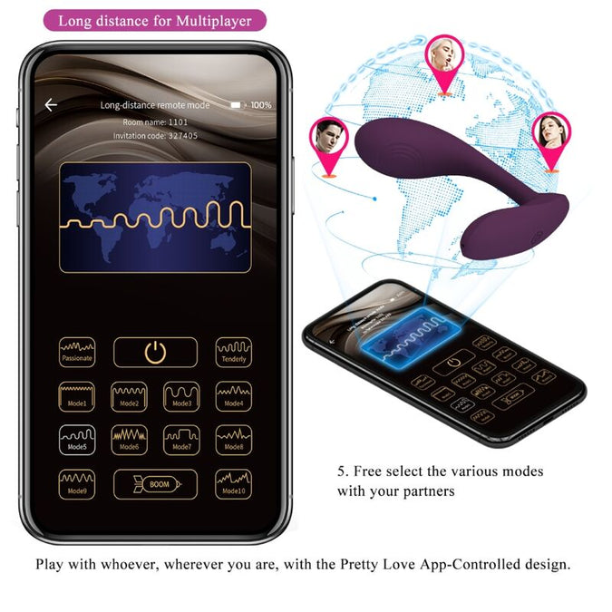 PRETTY LOVE - BAIRD G-SPOT 12 TRILLINGEN OPLAADBAAR LILA APP