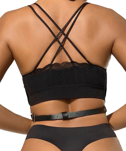 SUBBLIME - CHEST HARNESS LEATHER CHAINS BLACK ONE SIZE SUBBLIME - CHEST HARNESS LEATHER CHAINS BLACK ONE SIZE