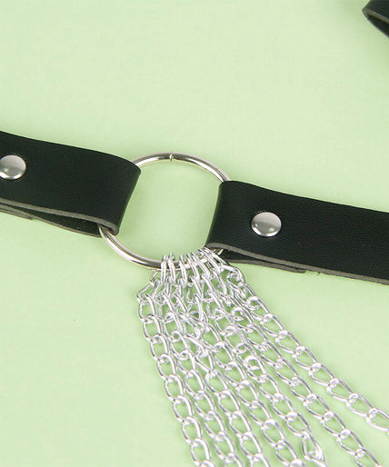 SUBBLIME - LEATHER CHAINBELT BLACK ONE SIZE SUBBLIME - LEATHER CHAINBELT BLACK ONE SIZE