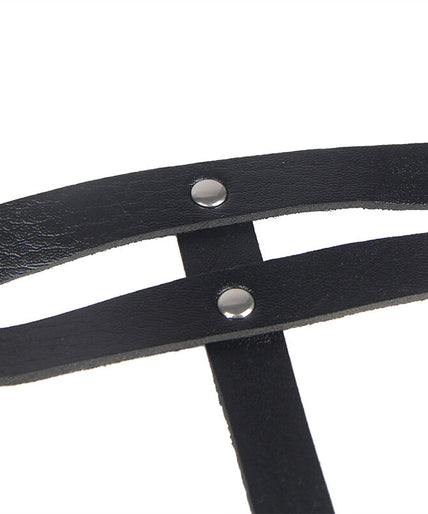 SUBBLIME - LEATHER RING CHAINBELT BLACK ONE SIZE SUBBLIME - LEATHER RING CHAINBELT BLACK ONE SIZE