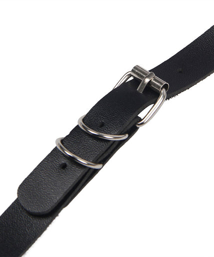 SUBBLIME - FULL BODY HARNESS WITH LEATHER BUCKLES BLACK ONE SIZE SUBBLIME - FULL BODY HARNESS WITH LEATHER BUCKLES BLACK ONE SIZE