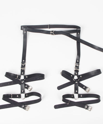 SUBBLIME - GARTER HARNESS WITH RINGS ONE SIZE SUBBLIME - GARTER HARNESS WITH RINGS ONE SIZE