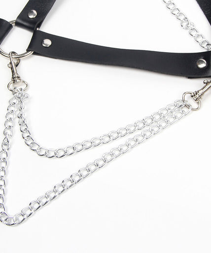 SUBBLIME - HARNESS BRA WITH CHAINDETAIL ONE SIZE SUBBLIME - HARNESS BRA WITH CHAINDETAIL ONE SIZE