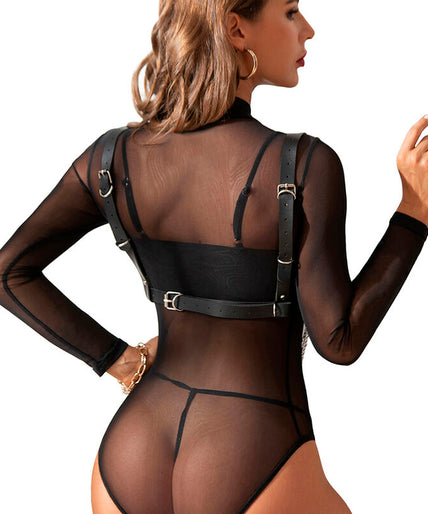 SUBBLIME - HARNESS BRA WITH CHAINDETAIL ONE SIZE SUBBLIME - HARNESS BRA WITH CHAINDETAIL ONE SIZE