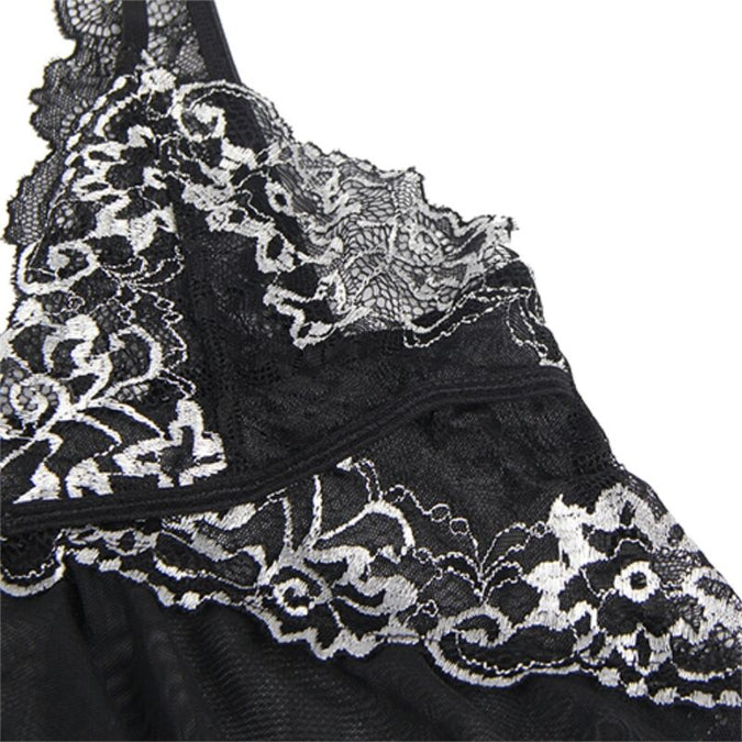 Subblime – Babydoll Fabric Tulle Chest Lace L/xl