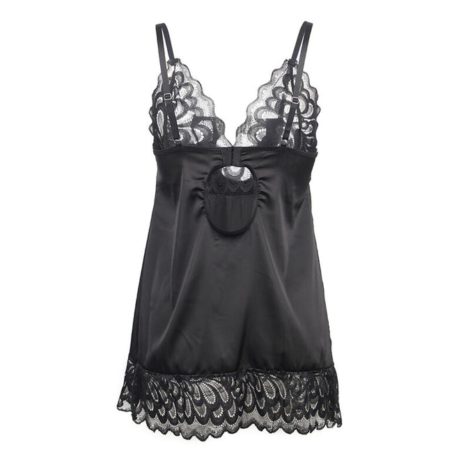 Subblime – Babydoll met bloemenprint op de borst Zwart L/xl
