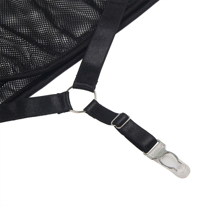 SUBLLIME - TRANSPARANTE HALTER JURK ZWART L/XL