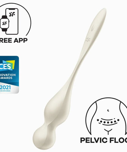 SATISFYER - LOVE BIRDS VIBRATING KEGEL BALLS WHITE SATISFYER - LOVE BIRDS VIBRATING KEGEL BALLS WHITE