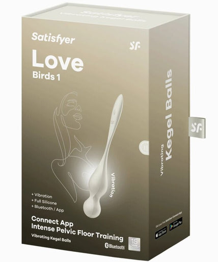 SATISFYER - LOVE BIRDS VIBRATING KEGEL BALLS WHITE SATISFYER - LOVE BIRDS VIBRATING KEGEL BALLS WHITE