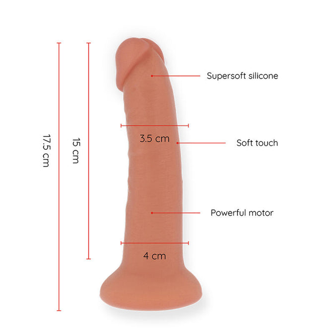 ONINDER - KLEINE BOGOTÁ VIBRATOR DILDO 9 SNELHEDEN NATUURLIJK 17,5 CM -O- 4 CM - GRATIS APP