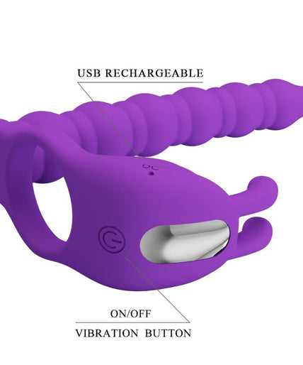 Pretty Love – Blackney Penissring Met Lila Vibrator Plug Pretty Love – Blackney Penissring Met Lila Vibrator Plug