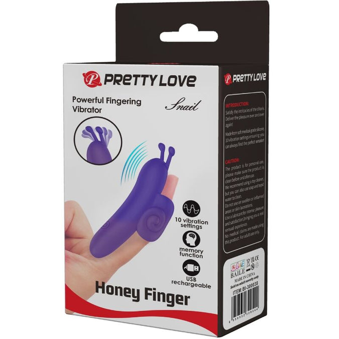 PRETTY LOVE - SNAIL KRACHTIGE PAARSE VINGERSTIMULATOR