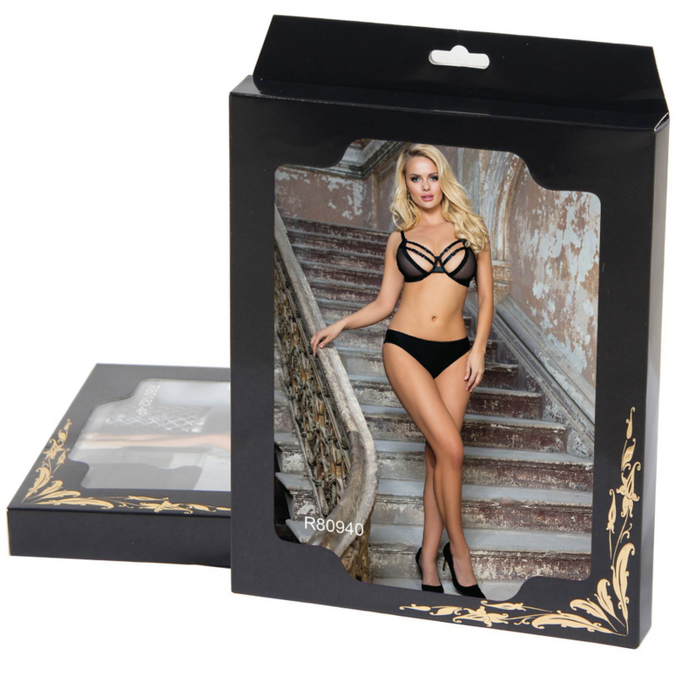 Subblime – Two Piece Set Of Transparency Bra And S/m Strips