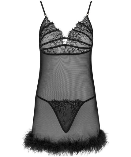LIVCO CORSETTI FASHION - ZERUNAM SET BABYDOLL + BLACK THONG LIVCO CORSETTI FASHION - ZERUNAM SET BABYDOLL + BLACK THONG