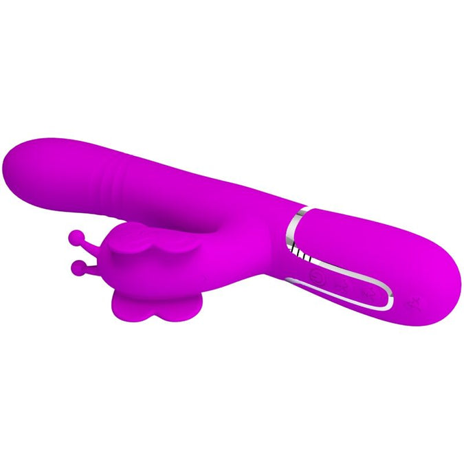 PRETTY LOVE - MULTIFUNCTIONELE KONIJN VIBRATOR 4 IN 1 VLINDER FUCHSIA