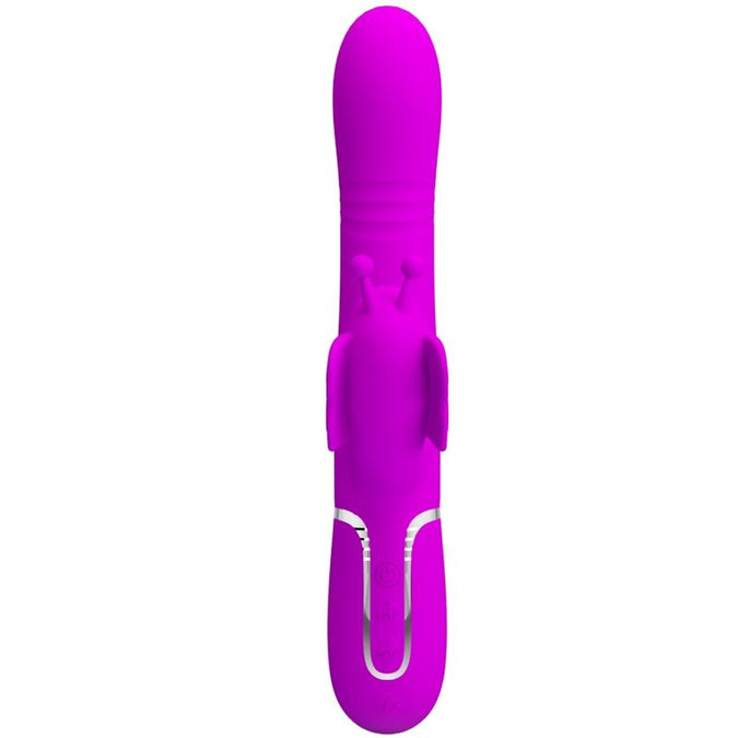 PRETTY LOVE - MULTIFUNCTIONELE KONIJN VIBRATOR 4 IN 1 VLINDER FUCHSIA