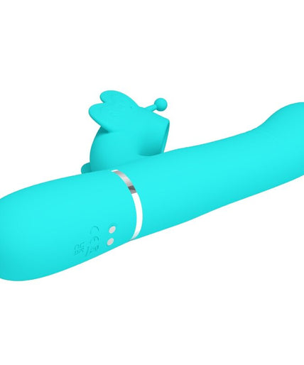 PRETTY LOVE - MULTIFUNCTION RABBIT VIBRATOR 4 IN 1 BUTTERFLY AQUA GREEN PRETTY LOVE - MULTIFUNCTION RABBIT VIBRATOR 4 IN 1 BUTTERFLY AQUA GREEN