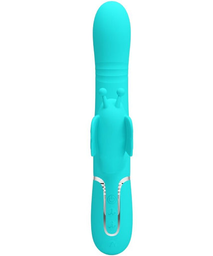 PRETTY LOVE - MULTIFUNCTION RABBIT VIBRATOR 4 IN 1 BUTTERFLY AQUA GREEN PRETTY LOVE - MULTIFUNCTION RABBIT VIBRATOR 4 IN 1 BUTTERFLY AQUA GREEN