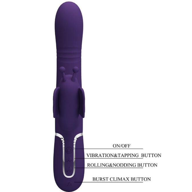 PRETTY LOVE - MULTIFUNCTIONELE KONIJN VIBRATOR 4 IN 1 VLINDER PAARS