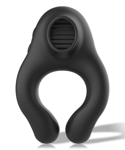 ARMONY - SILICONE VIBRATOR RING 3 MOTORS RECHARGEABLE BLACK - GOLD ARMONY - SILICONE VIBRATOR RING 3 MOTORS RECHARGEABLE BLACK - GOLD