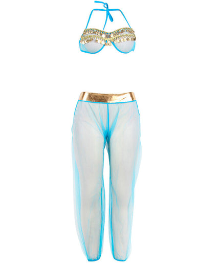 SUBBLIME - INDIA STYLE BLUE LINGERIE SET L/XL SUBBLIME - INDIA STYLE BLUE LINGERIE SET L/XL
