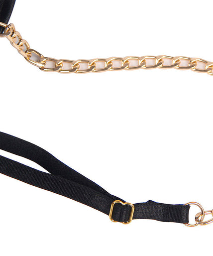 SUBBLIME - BLACK CHAIN SUSPENDERS BODYSUIT S/M SUBBLIME - BLACK CHAIN SUSPENDERS BODYSUIT S/M