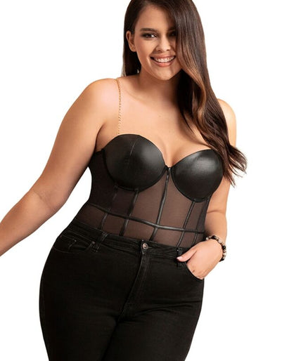 SUBBLIME - BLACK CHAIN SUSPENDERS BODYSUIT L/XL SUBBLIME - BLACK CHAIN SUSPENDERS BODYSUIT L/XL