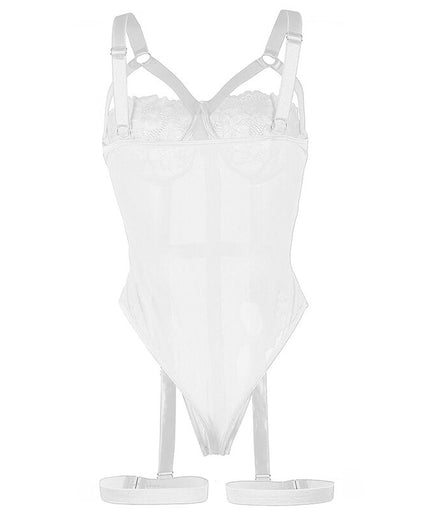 SUBBLIME - TEDDY MET JARRETELBANDJE DETAIL BORST WIT S/M SUBBLIME - TEDDY MET JARRETELBANDJE DETAIL BORST WIT S/M