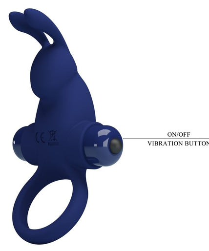 PRETTY LOVE - JIRO RABBIT RING WITH VIBRATION BLUE PRETTY LOVE - JIRO RABBIT RING WITH VIBRATION BLUE