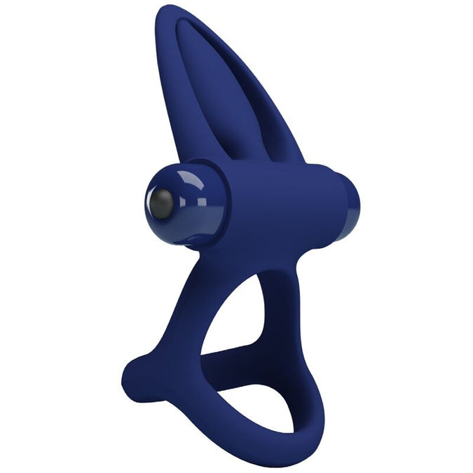 PRETTY LOVE - MAT DUBBELE RING MET TRILLING & STIMULATOR BLAUW