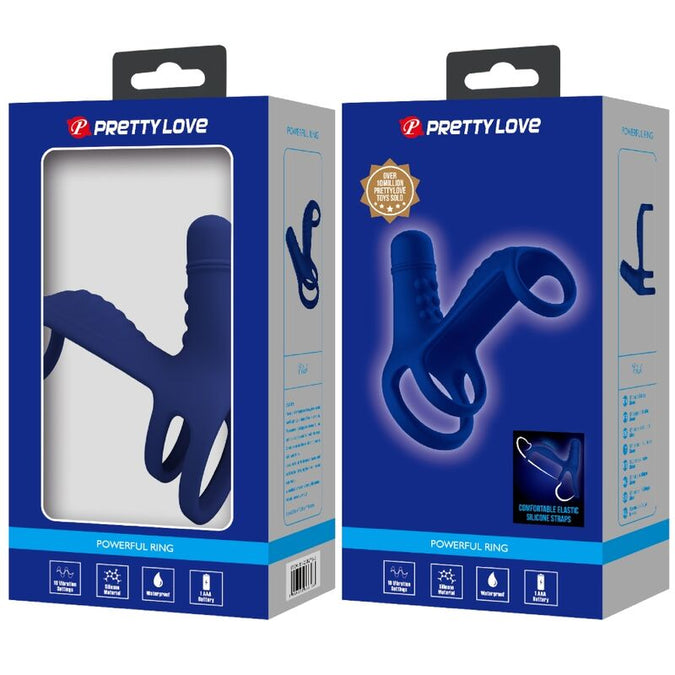 Pretty Love – Elish Vibrating Ring With Extension Blue