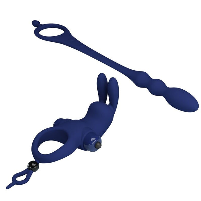 PRETTY LOVE - AYAD KONIJN VIBRATORRING MET PLUG BLAUW
