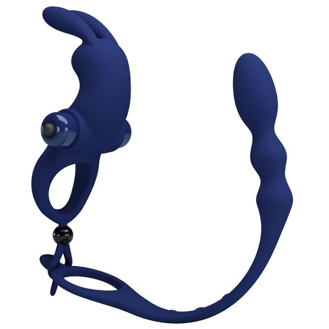 PRETTY LOVE - AYAD KONIJN VIBRATORRING MET PLUG BLAUW