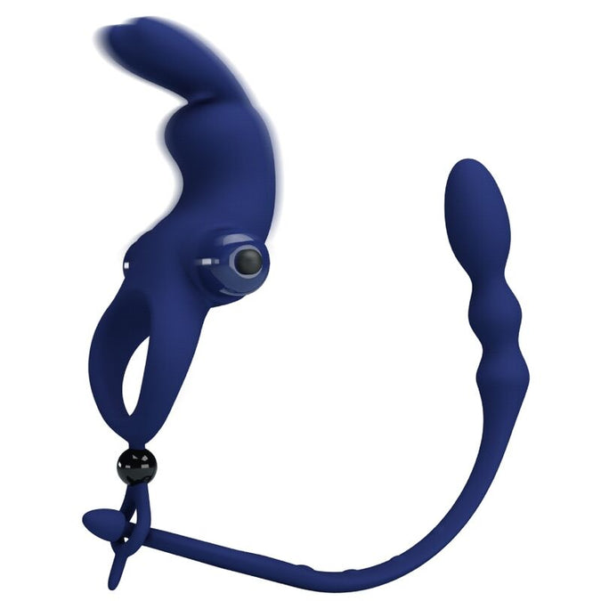 PRETTY LOVE - AYAD KONIJN VIBRATORRING MET PLUG BLAUW