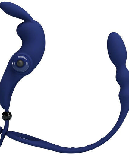 PRETTY LOVE - AYAD RABBIT VIBRATOR RING WITH PLUG BLUE PRETTY LOVE - AYAD RABBIT VIBRATOR RING WITH PLUG BLUE