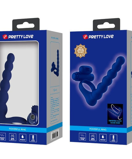 PRETTY LOVE - AJMAL VIBRATING RING WITH PLUG BLUE PRETTY LOVE - AJMAL VIBRATING RING WITH PLUG BLUE