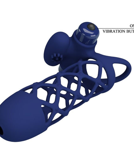 PRETTY LOVE - GIANN VIBRATOR RING WITH SILICONE SHEATH BLUE PRETTY LOVE - GIANN VIBRATOR RING WITH SILICONE SHEATH BLUE