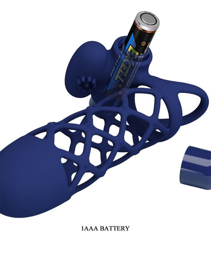PRETTY LOVE - GIANN VIBRATOR RING WITH SILICONE SHEATH BLUE PRETTY LOVE - GIANN VIBRATOR RING WITH SILICONE SHEATH BLUE