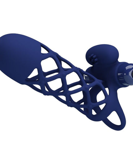 PRETTY LOVE - GIANN VIBRATOR RING WITH SILICONE SHEATH BLUE PRETTY LOVE - GIANN VIBRATOR RING WITH SILICONE SHEATH BLUE