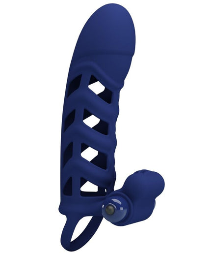 PRETTY LOVE - ALTAF VIBRATOR RING WITH SILICONE SHEATH BLUE PRETTY LOVE - ALTAF VIBRATOR RING WITH SILICONE SHEATH BLUE