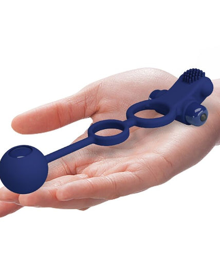 PRETTY LOVE - REMINGTON DOUBLE VIBRATING RING WITH PLUG BLUE PRETTY LOVE - REMINGTON DOUBLE VIBRATING RING WITH PLUG BLUE