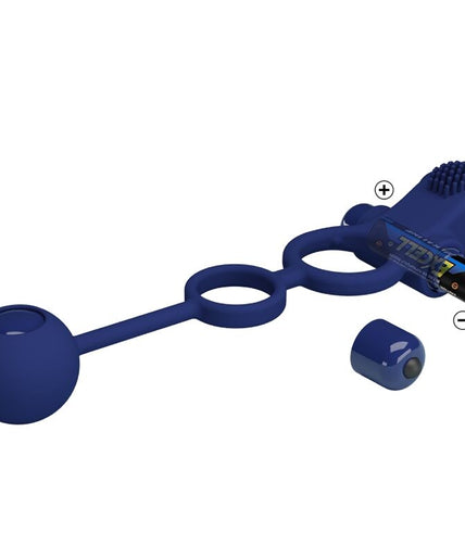 PRETTY LOVE - REMINGTON DOUBLE VIBRATING RING WITH PLUG BLUE PRETTY LOVE - REMINGTON DOUBLE VIBRATING RING WITH PLUG BLUE