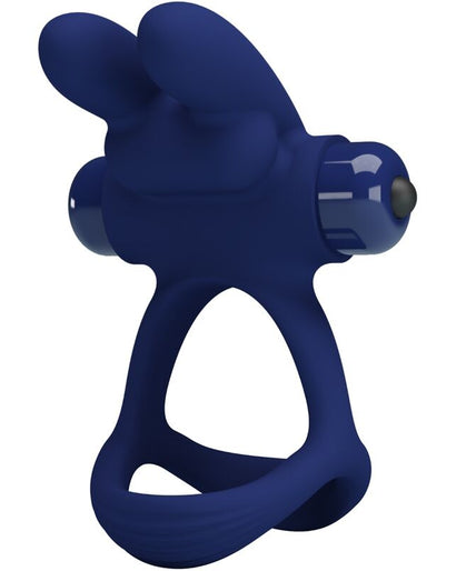PRETTY LOVE - FRANCISCO DOUBLE VIBRATING RING RABBIT BLUE PRETTY LOVE - FRANCISCO DOUBLE VIBRATING RING RABBIT BLUE