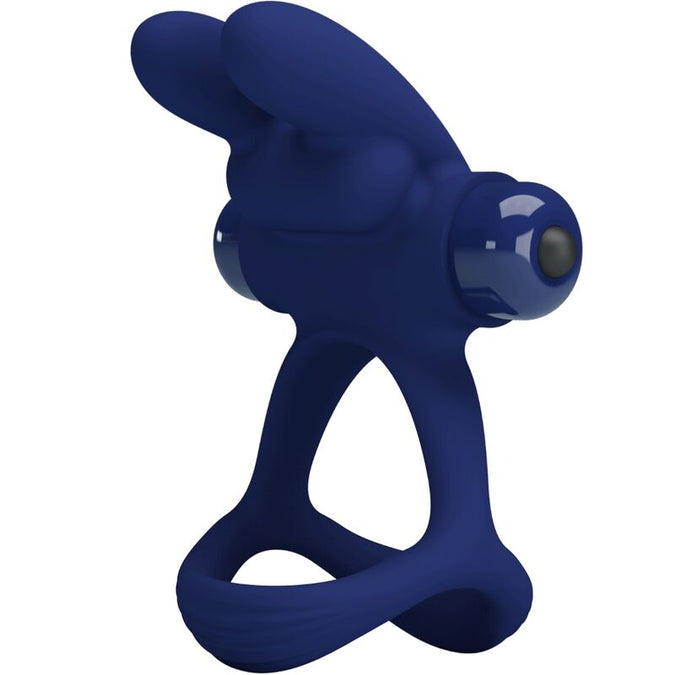 PRETTY LOVE - FRANCISCO DUBBELE TRILLENDE RING KONIJN BLAUW