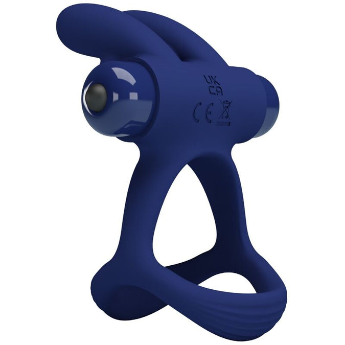 PRETTY LOVE - FRANCISCO DUBBELE TRILLENDE RING KONIJN BLAUW