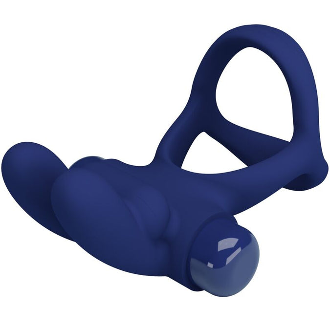 PRETTY LOVE - FRANCISCO DUBBELE TRILLENDE RING KONIJN BLAUW