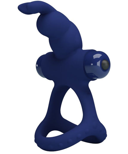 PRETTY LOVE - LUCHITO DOUBLE VIBRATING RING RABBIT BLUE PRETTY LOVE - LUCHITO DOUBLE VIBRATING RING RABBIT BLUE