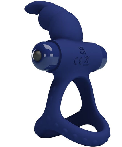 PRETTY LOVE - LUCHITO DOUBLE VIBRATING RING RABBIT BLUE PRETTY LOVE - LUCHITO DOUBLE VIBRATING RING RABBIT BLUE