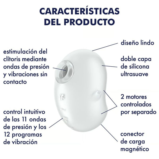 SATISFYER - CUTIE GHOST Oplegvibrator WIT
