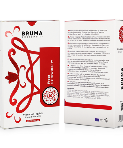 BRUMA - VLOEIBARE VIBRATOR ULTRA GLIJDEND AARDBEI 15 ML BRUMA - VLOEIBARE VIBRATOR ULTRA GLIJDEND AARDBEI 15 ML